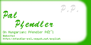 pal pfendler business card